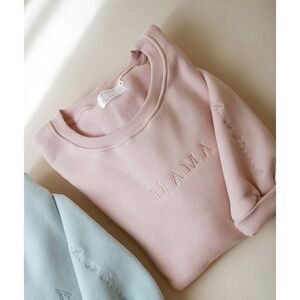 Womens Aziel & Luca x Roxana Oh So Blessed Mama Ballet Pink Sweatshirt - Sz S